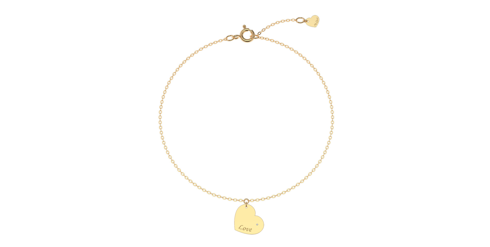 Náramok s diamantom Amour Heart