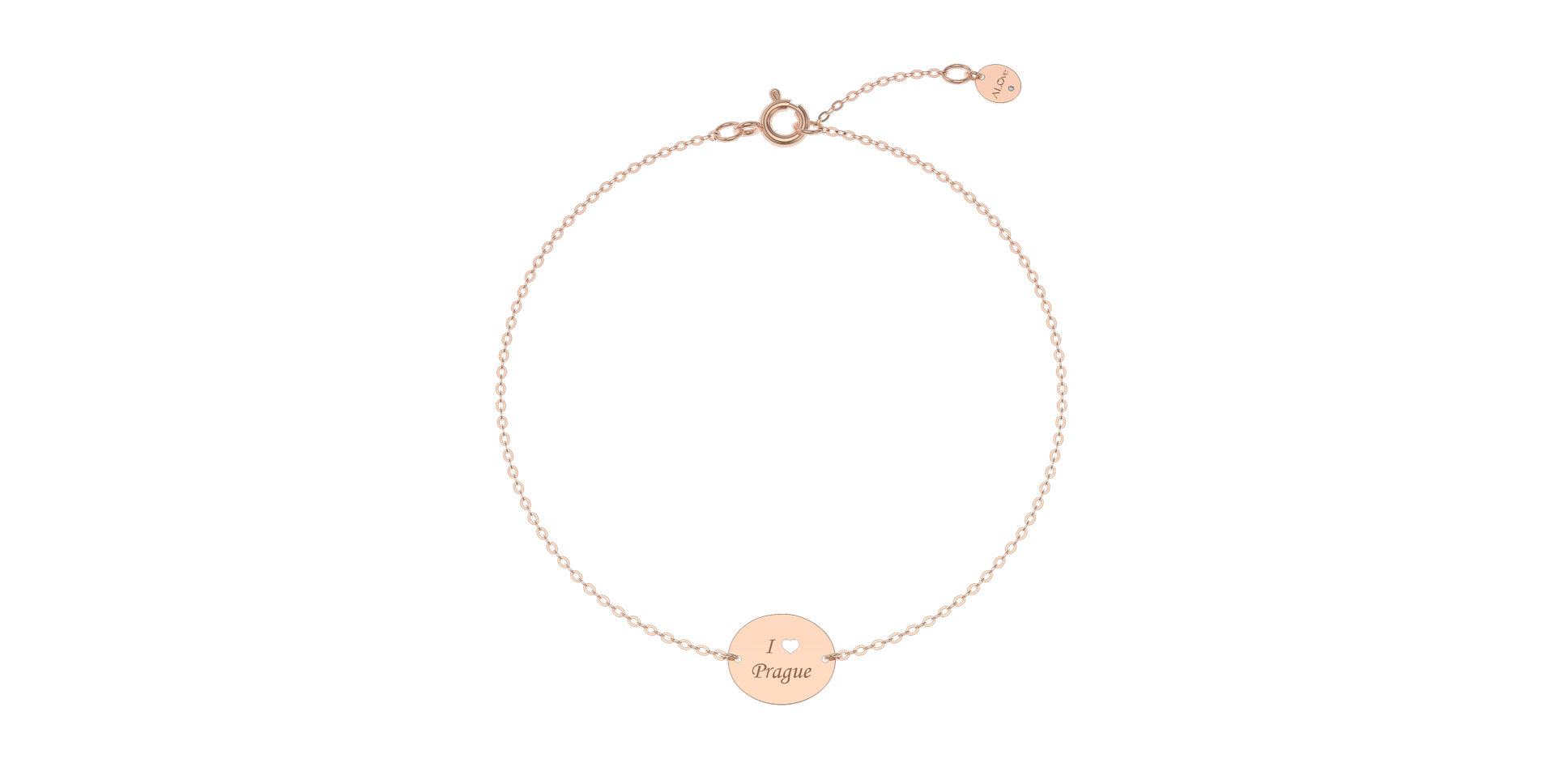 Náramok s diamantom I Love Prague