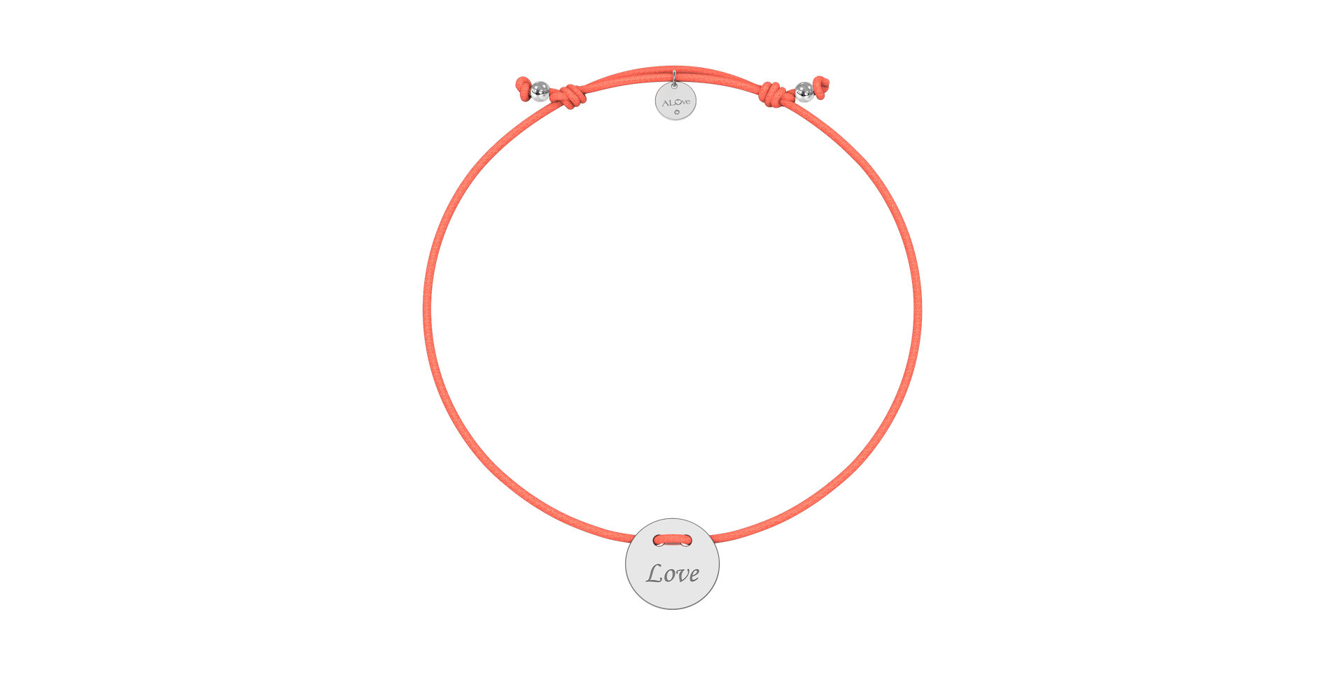 Diamantový náramok so šnúrkou Love