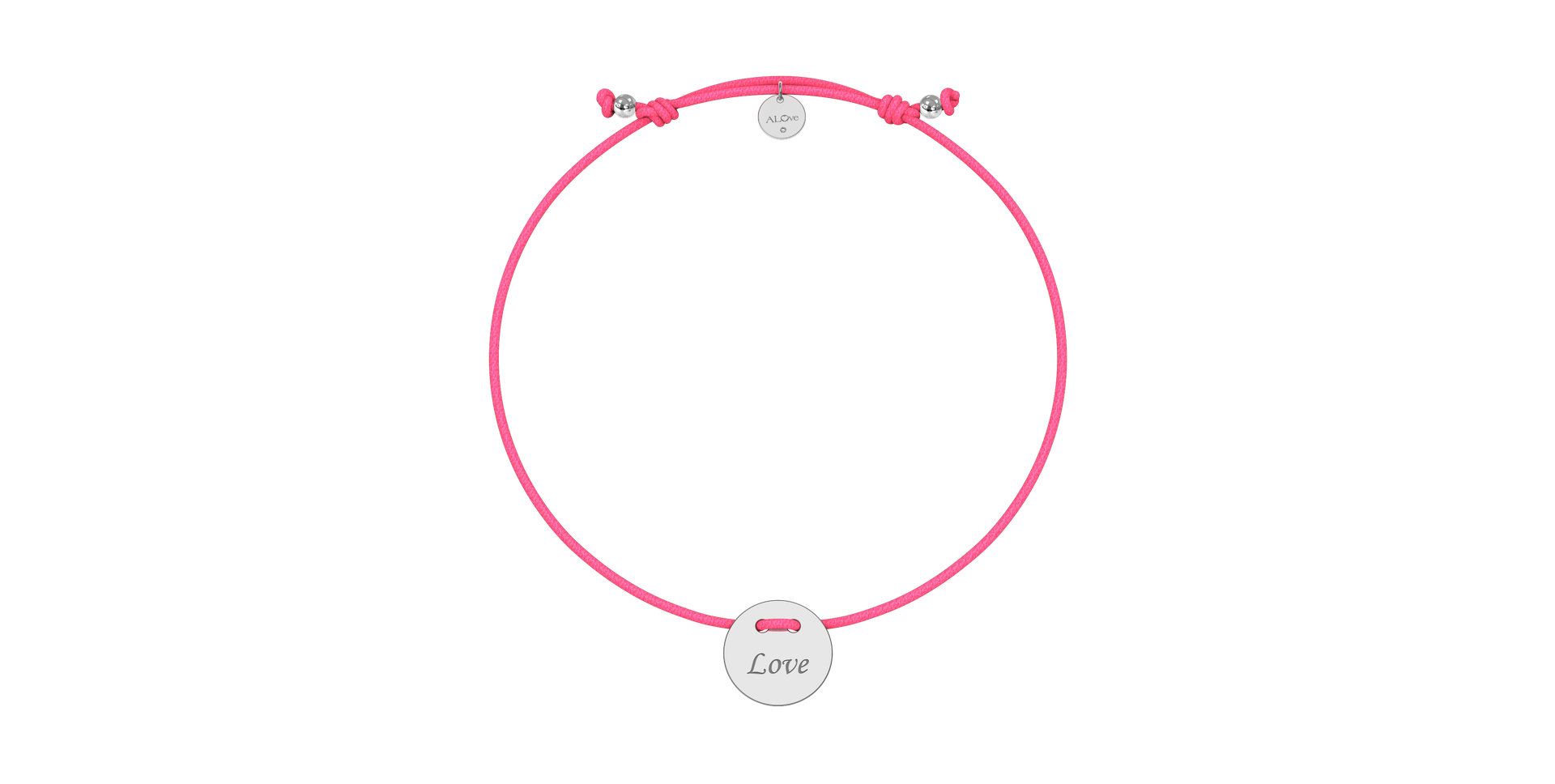 Diamantový náramok so šnúrkou Love