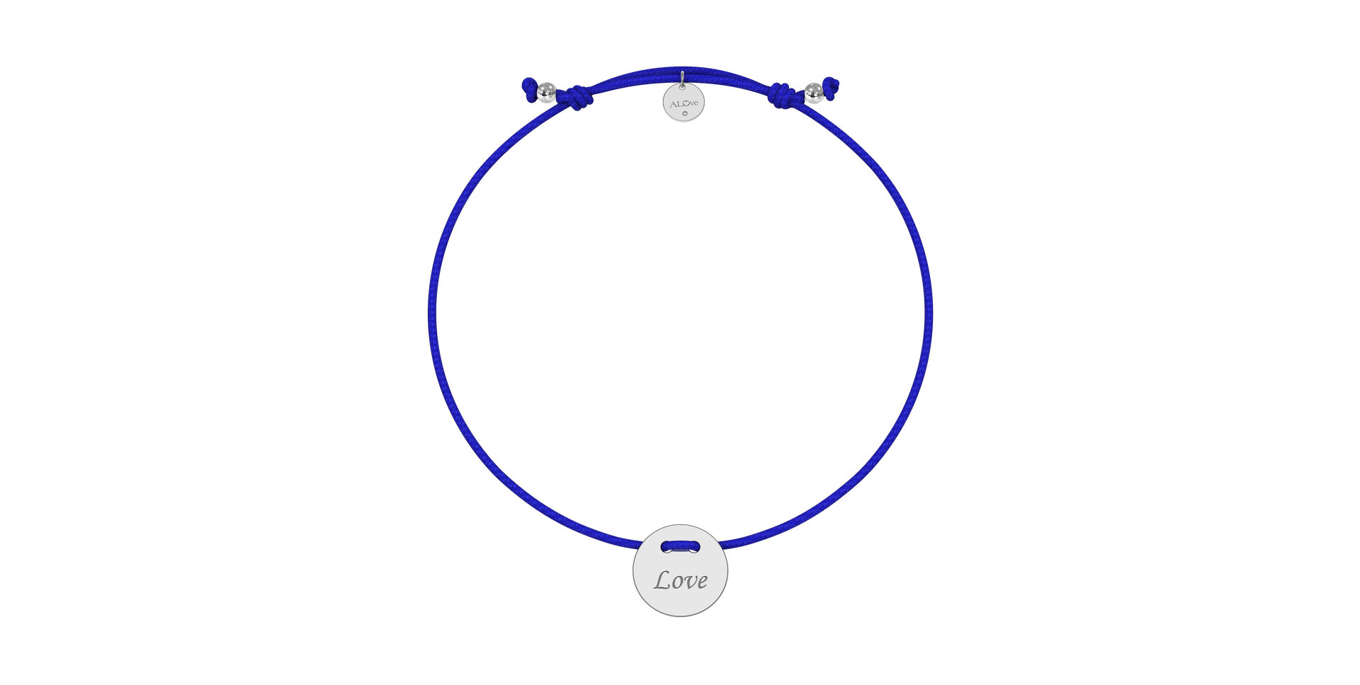 Diamantový náramok so šnúrkou Love