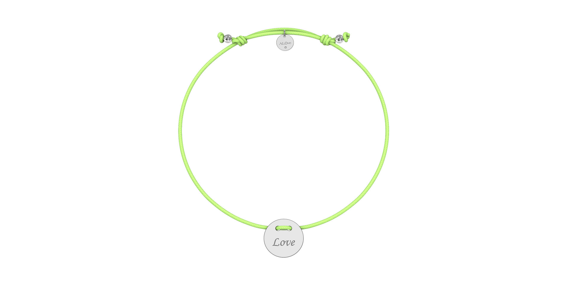 Diamantový náramok so šnúrkou Love