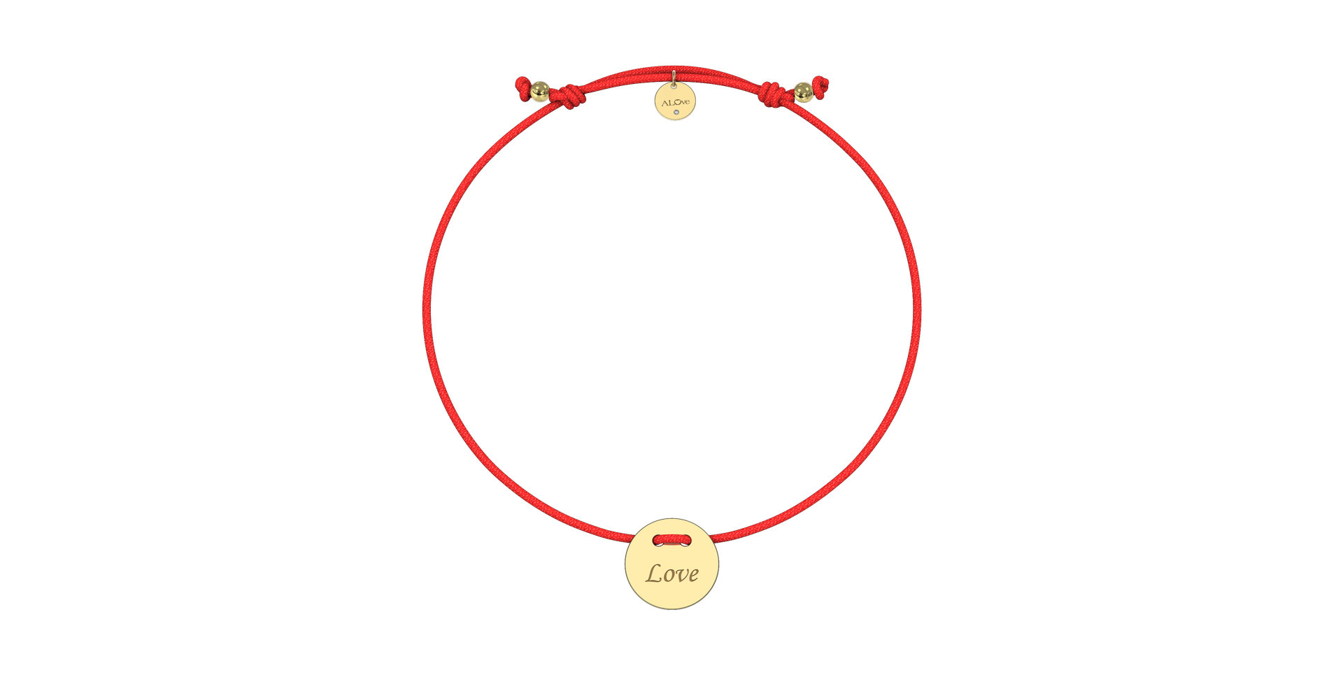 Diamantový náramok so šnúrkou Love