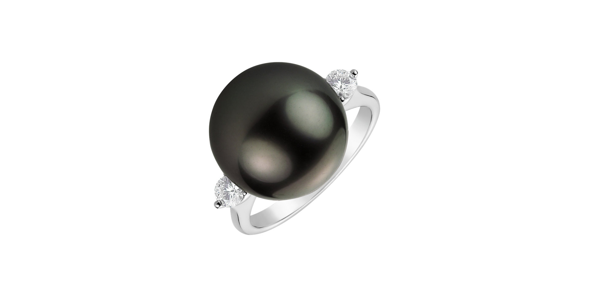 Prsteň s perlou a diamantmi Pearly Temptation