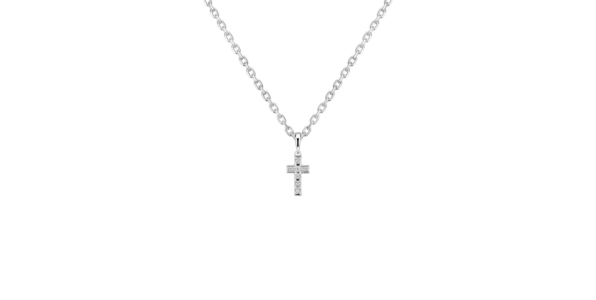 Prívesok s diamantmi Small Cross