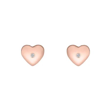 Náušnice s diamantom Hearts