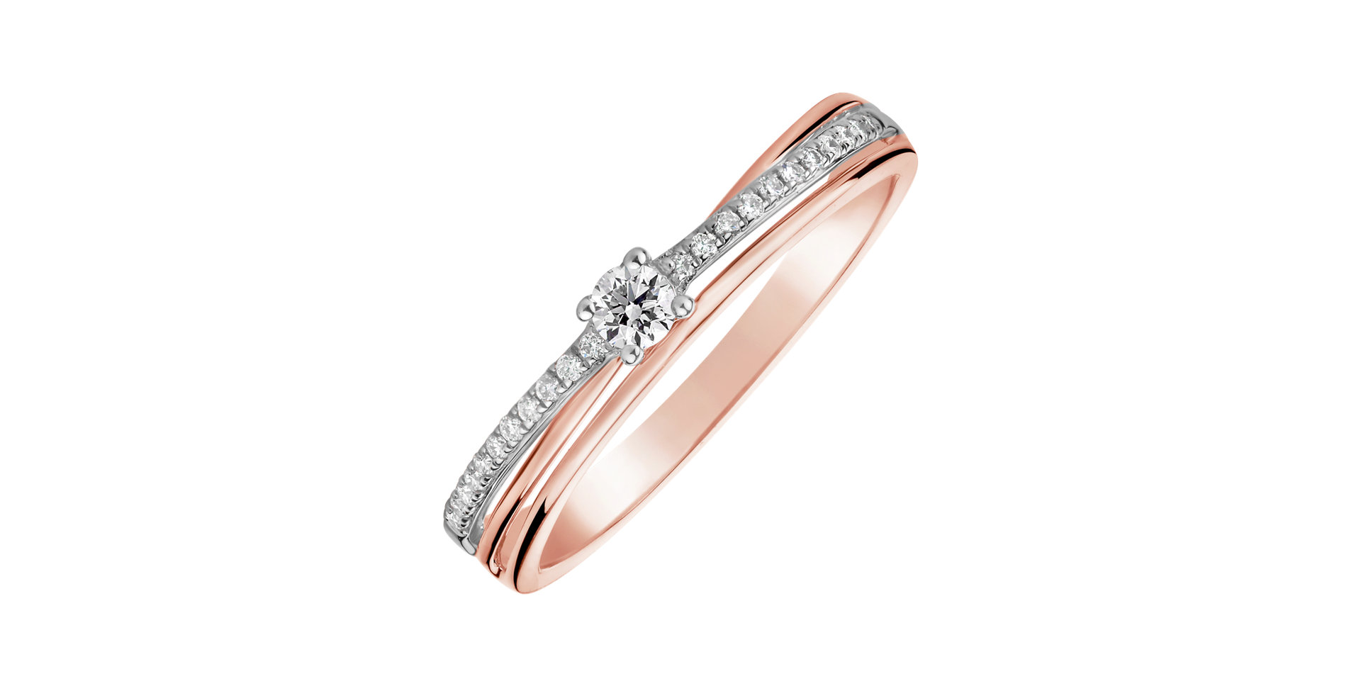 Prsteň s diamantmi Night Ray