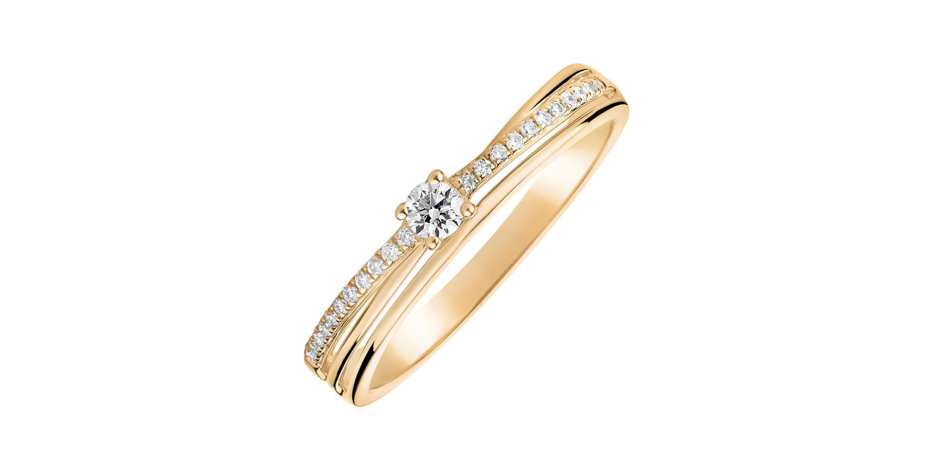 Prsteň s diamantmi Night Ray