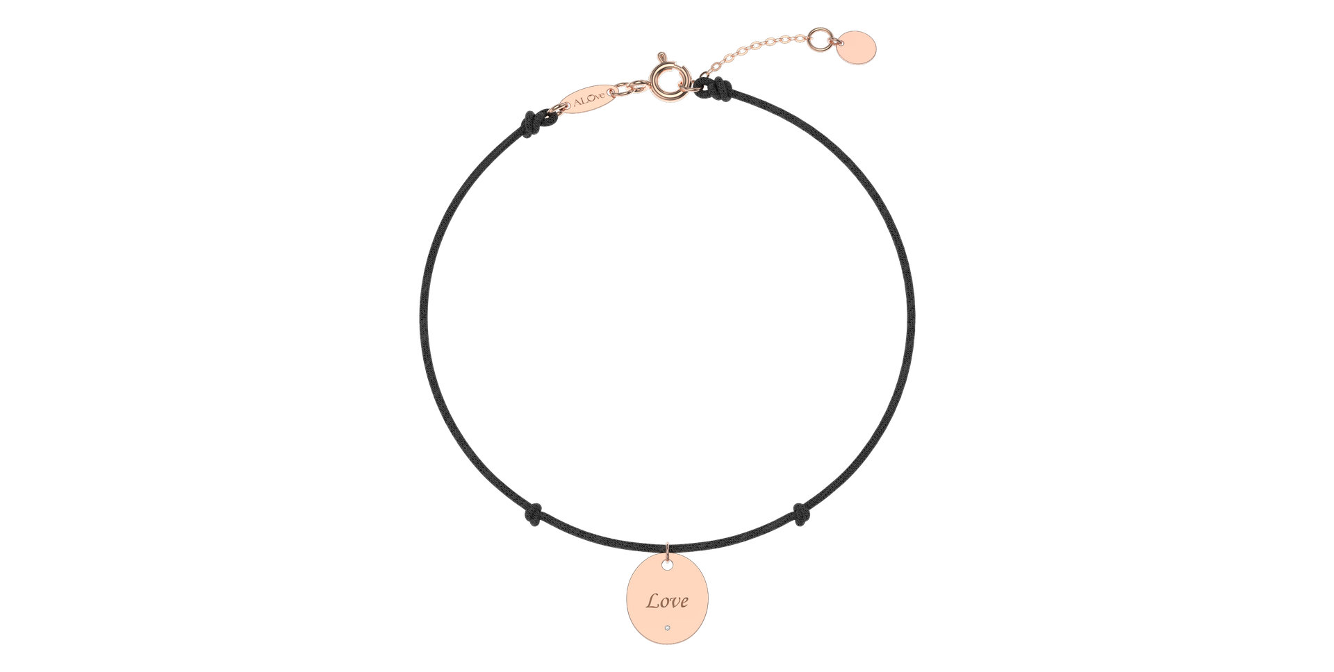 Diamantový náramok so šnúrkou Secret Love