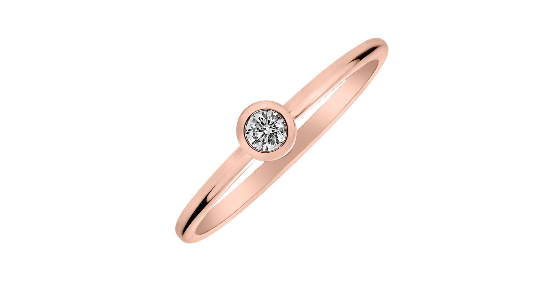 Prsteň s diamantom Glossy Dots