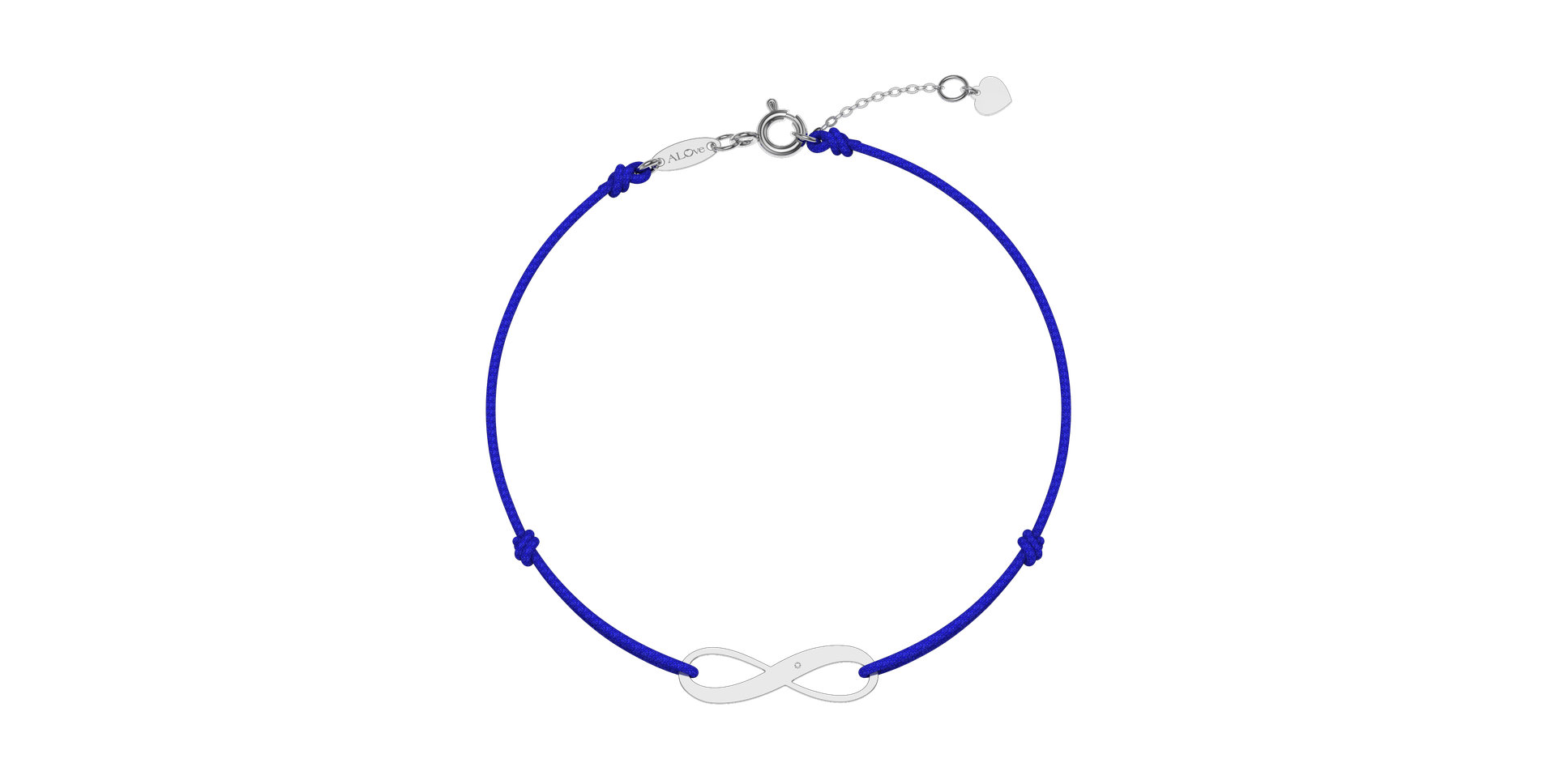 Diamantový náramok so šnúrkou Infinity