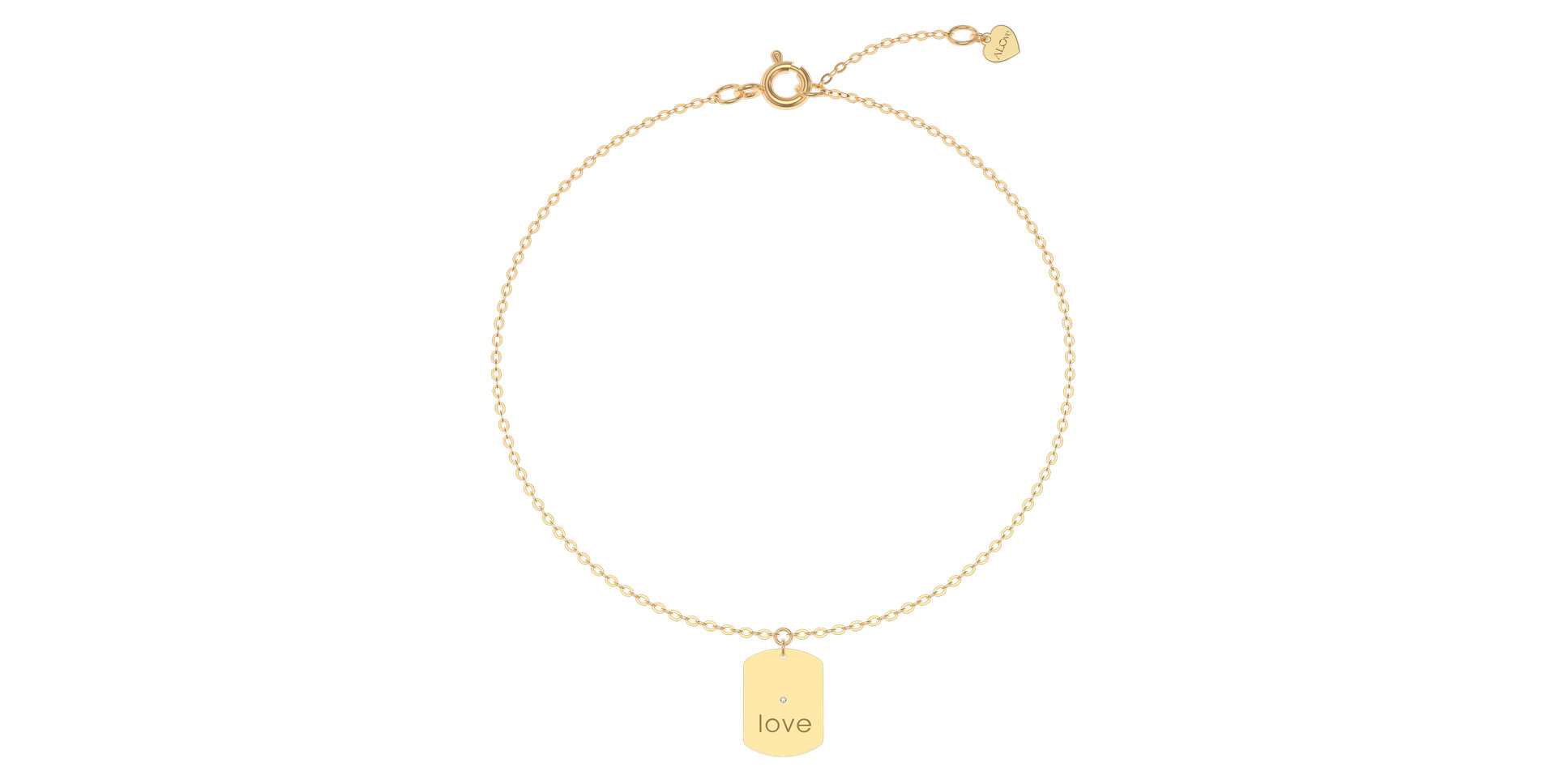 Náramok s diamantom Love