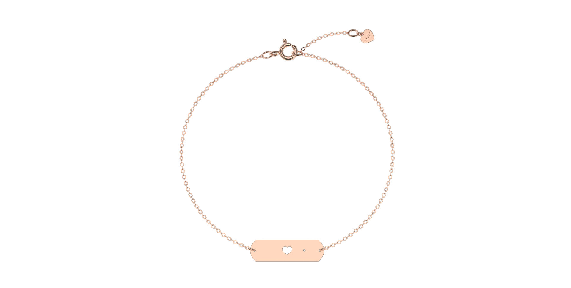 Náramok s diamantom Charming Heart