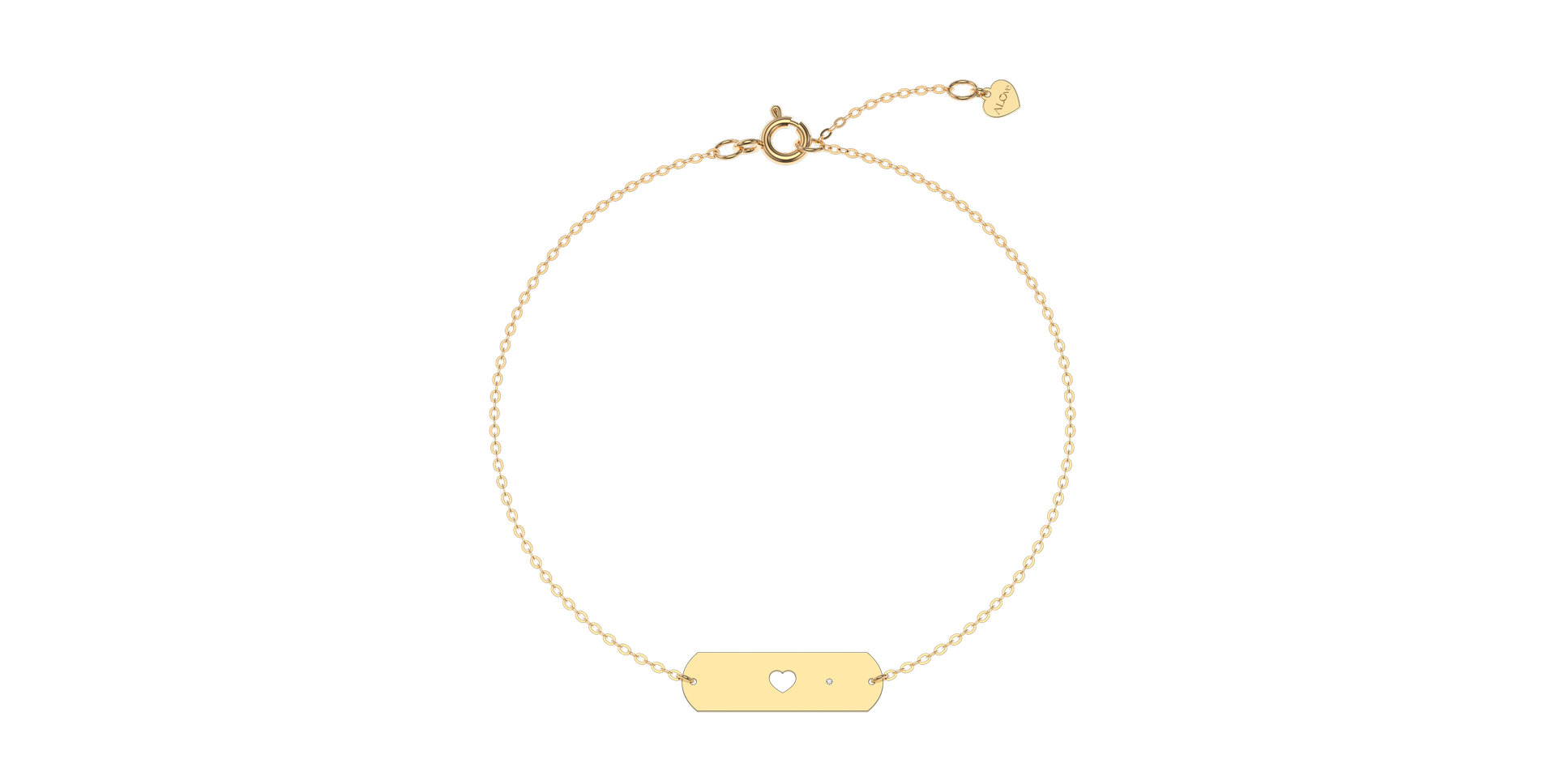 Náramok s diamantom Charming Heart