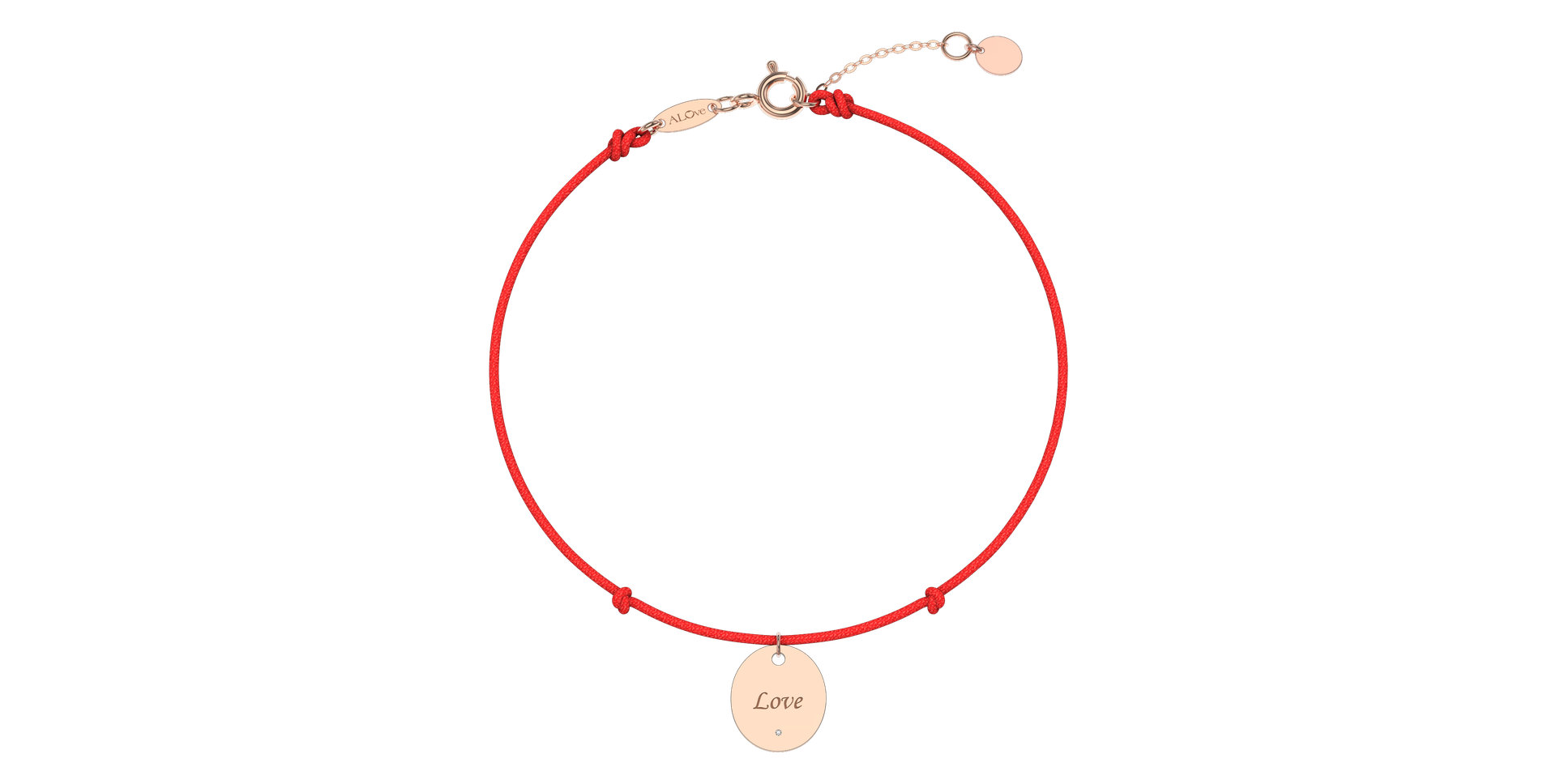 Diamantový náramok so šnúrkou Secret Love