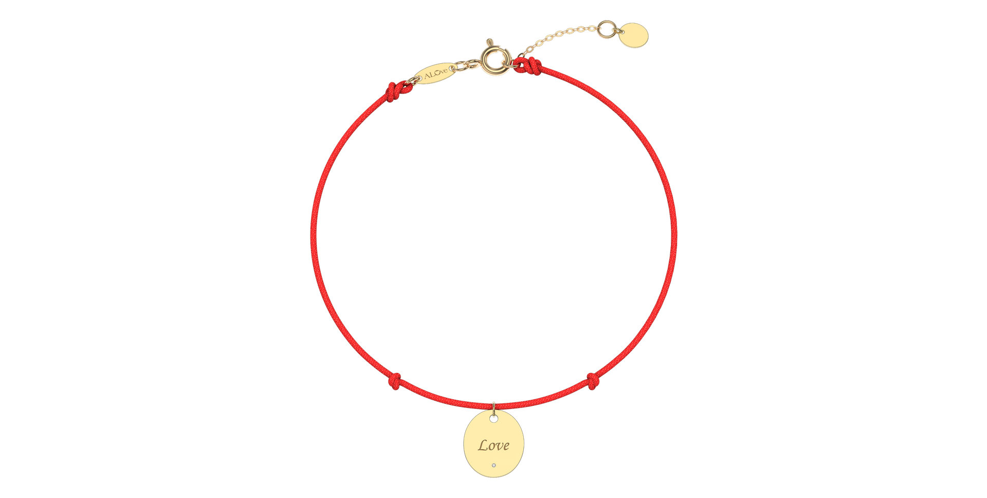 Diamantový náramok so šnúrkou Secret Love