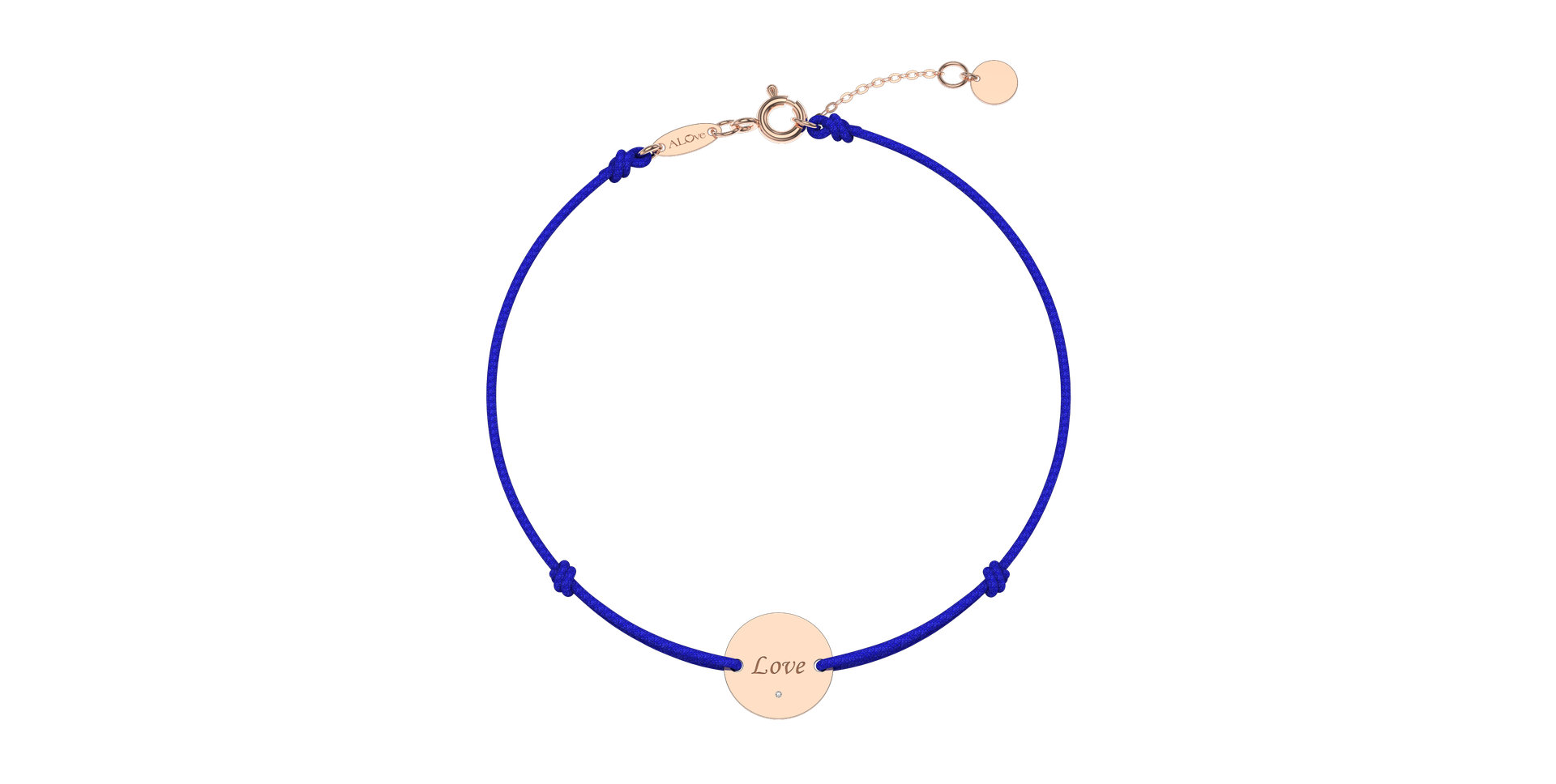 Diamantový náramok so šnúrkou Simple Love