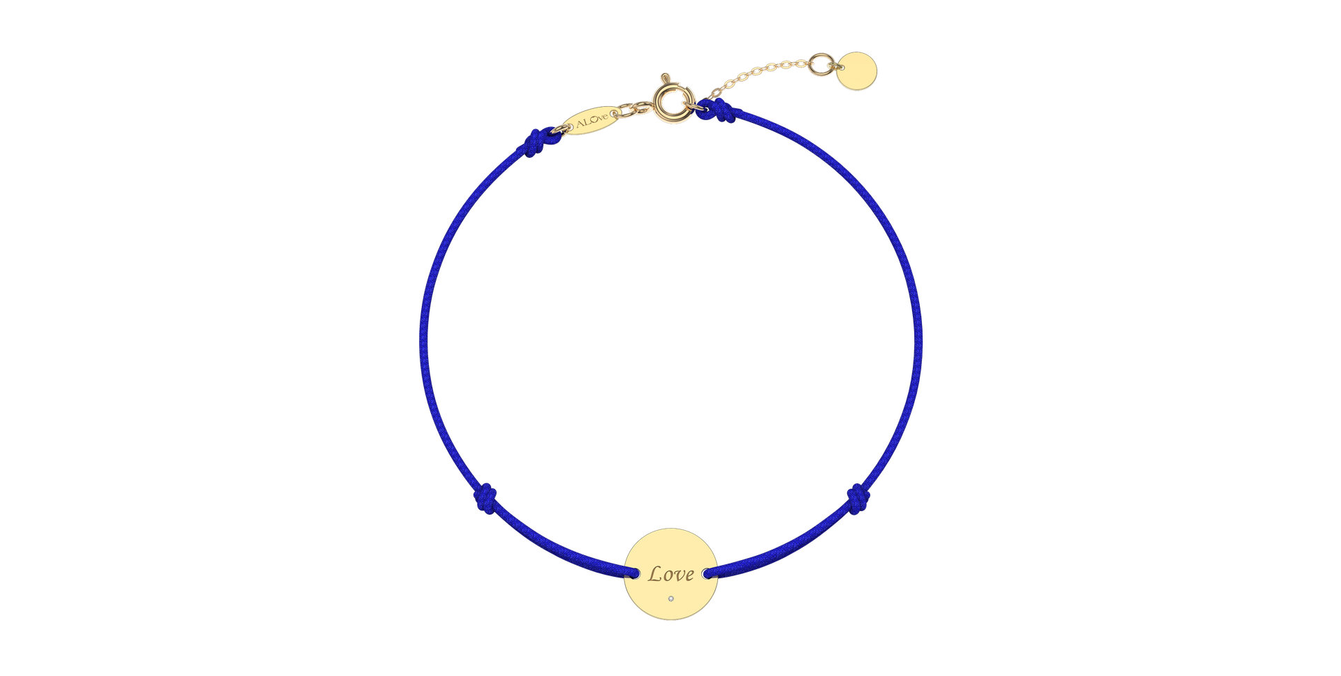 Diamantový náramok so šnúrkou Simple Love