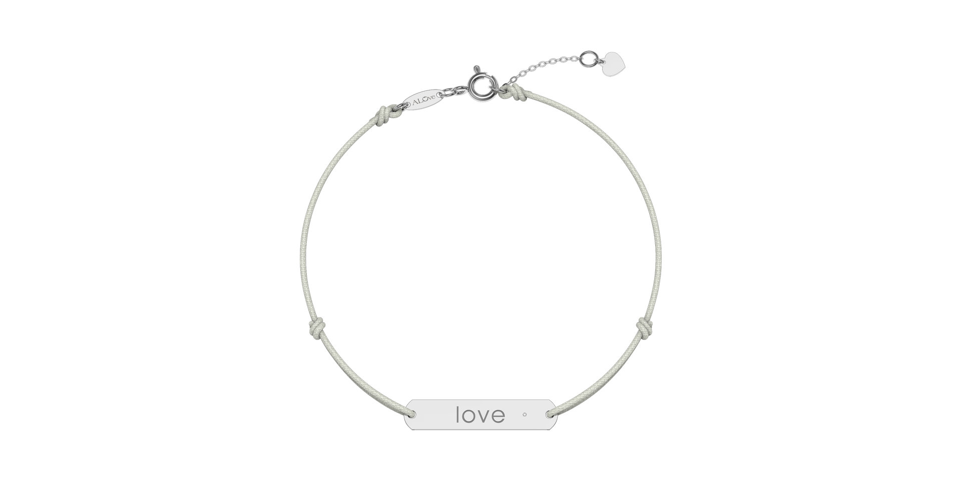 Diamantový náramok so šnúrkou Amour Love