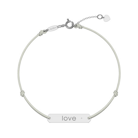 Diamantový náramok so šnúrkou Amour Love