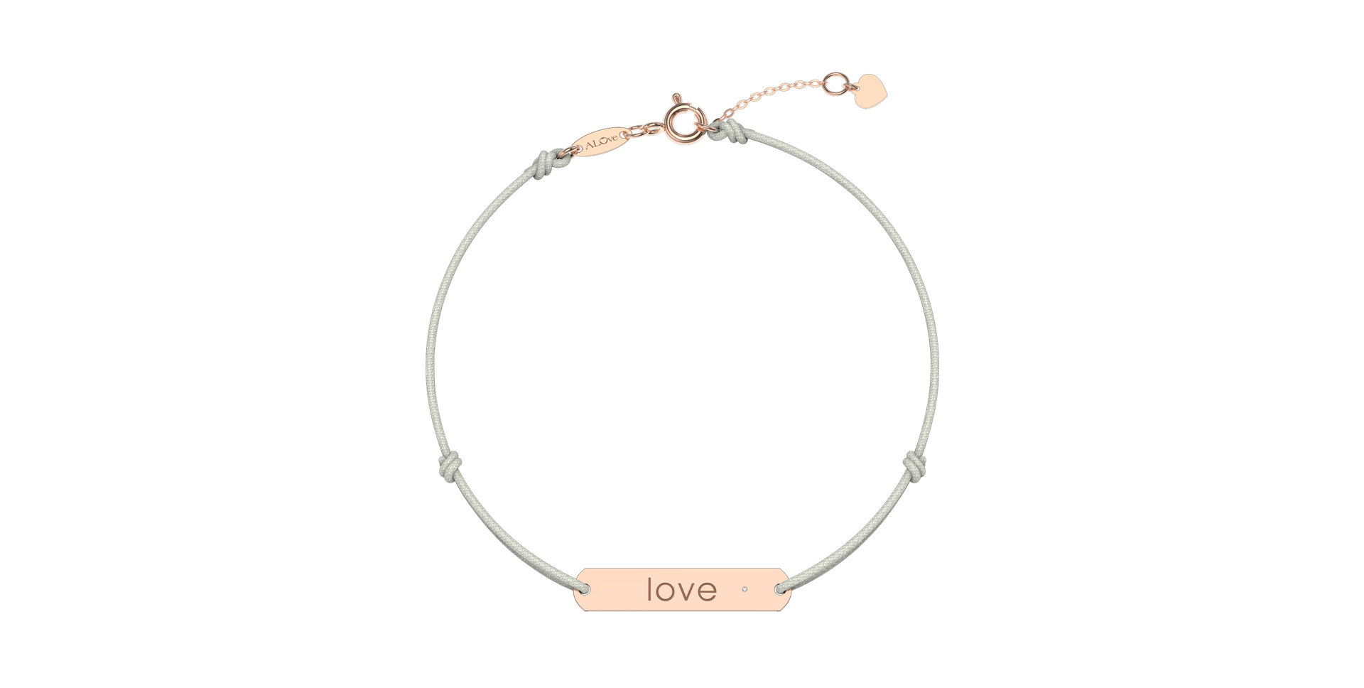 Diamantový náramok so šnúrkou Amour Love