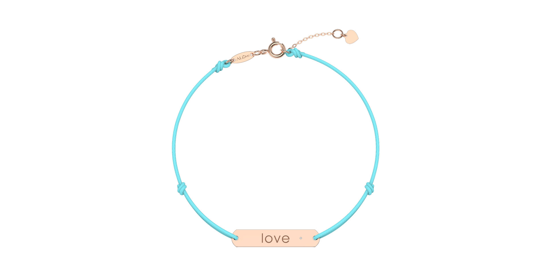 Diamantový náramok so šnúrkou Amour Love