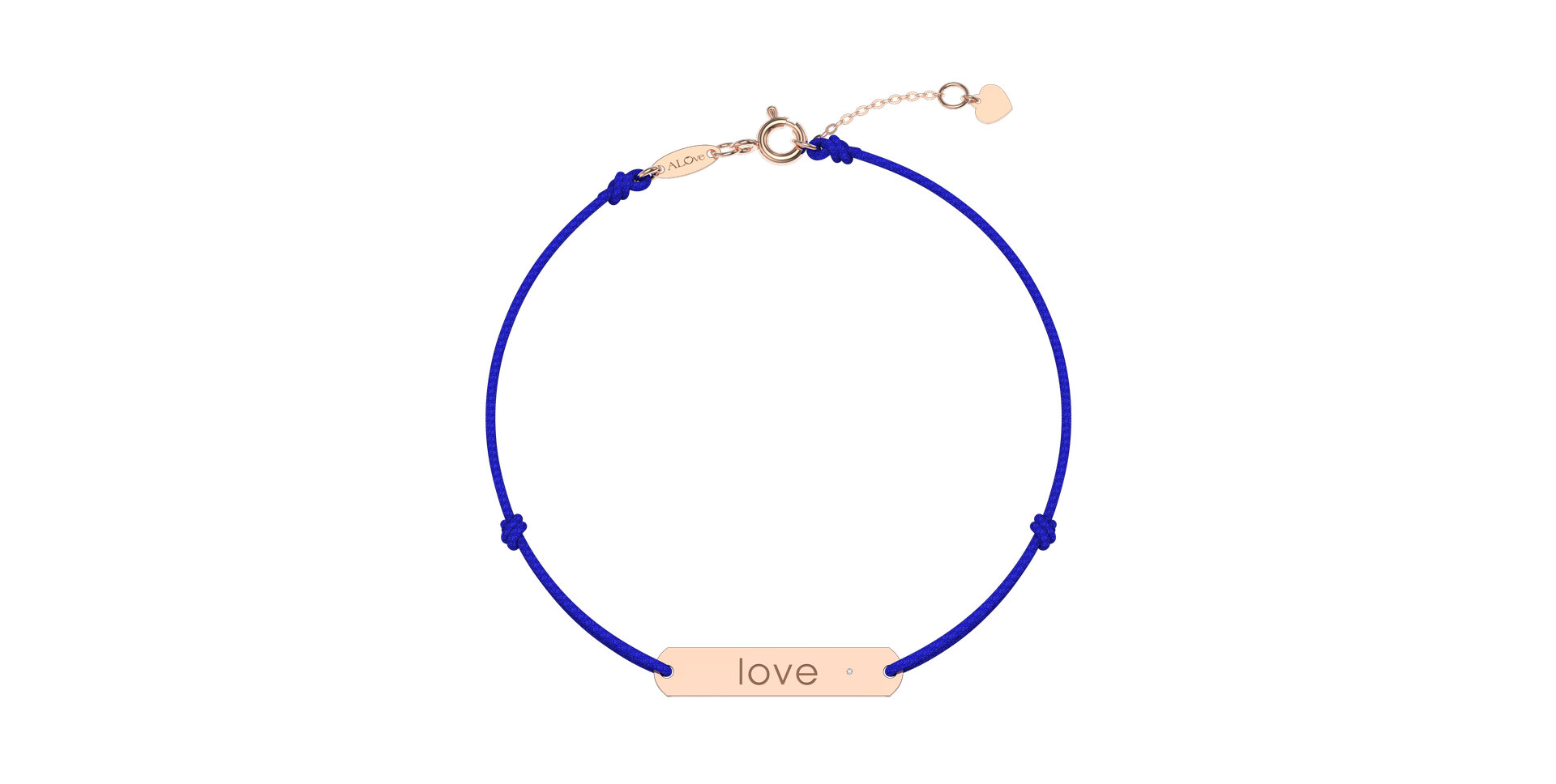Diamantový náramok so šnúrkou Amour Love