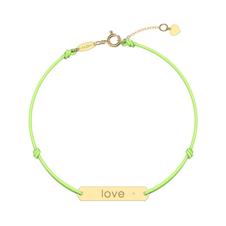 Diamantový náramok so šnúrkou Amour Love