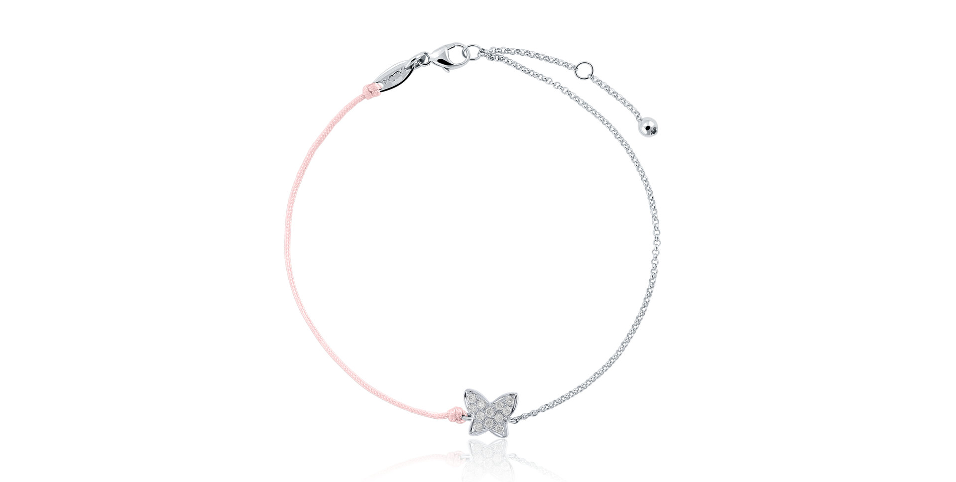 Diamantový náramok so šnúrkou Diamond Butterfly