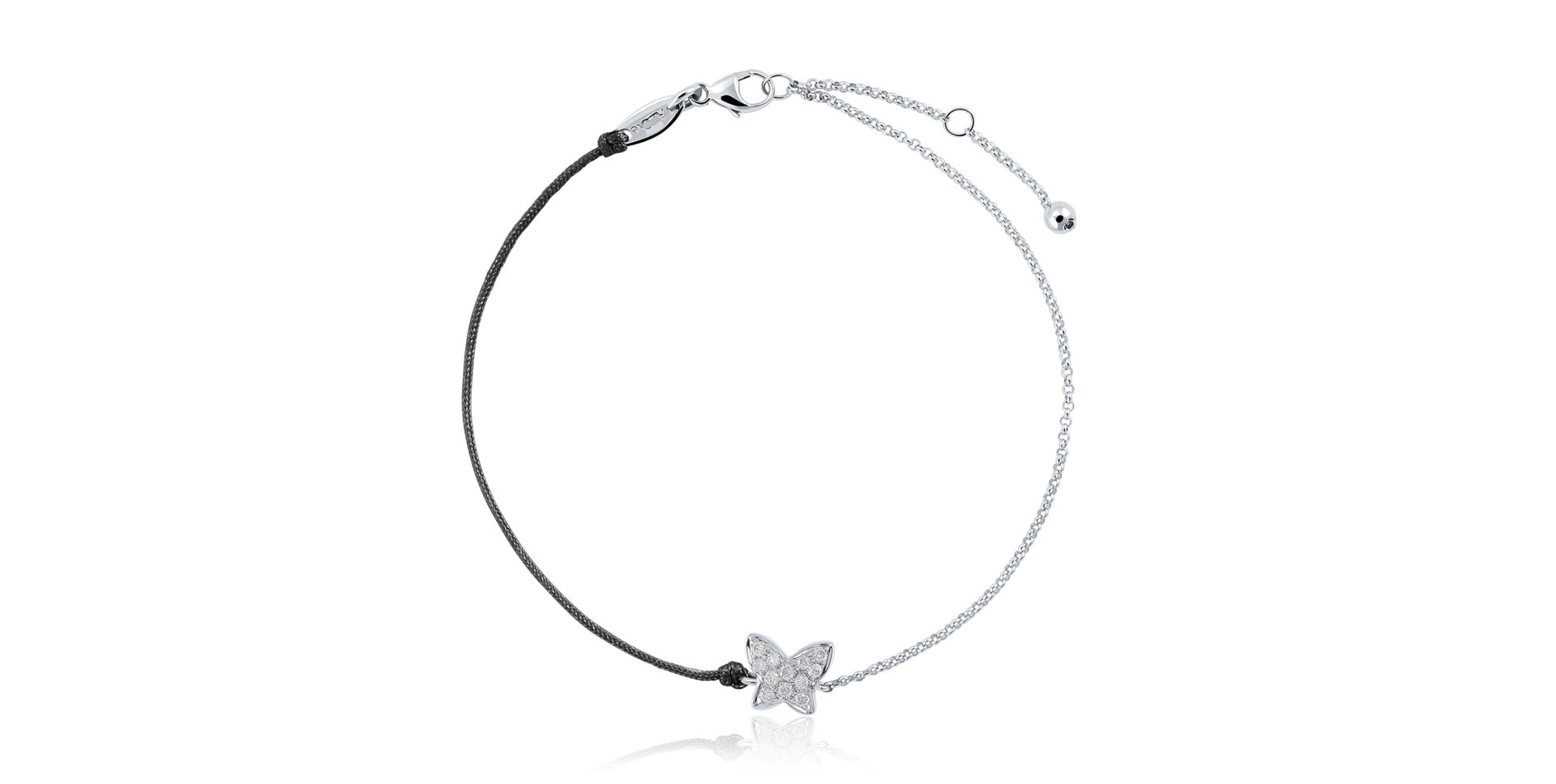 Diamantový náramok so šnúrkou Diamond Butterfly