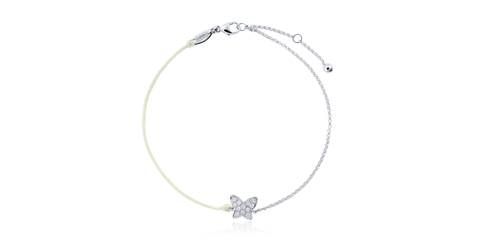 Diamantový náramok so šnúrkou Diamond Butterfly
