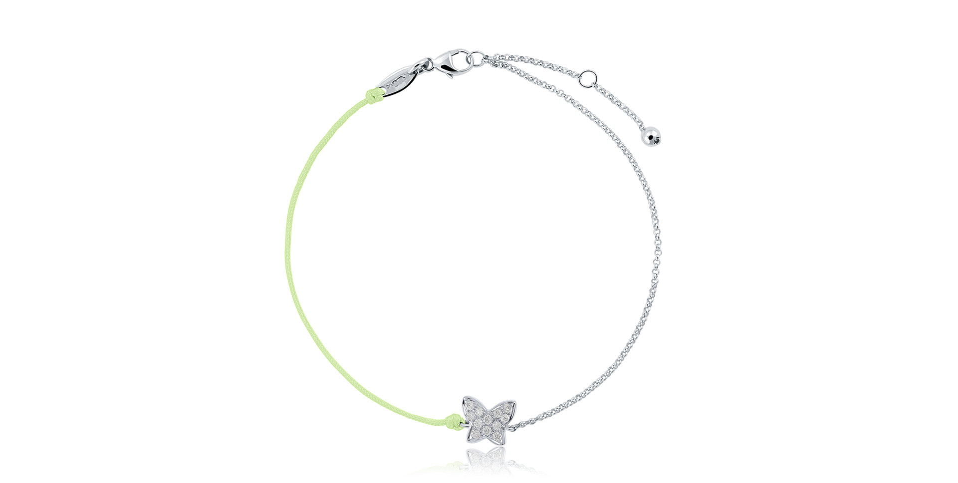 Diamantový náramok so šnúrkou Diamond Butterfly