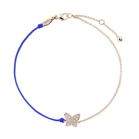 Diamantový náramok so šnúrkou Diamond Butterfly