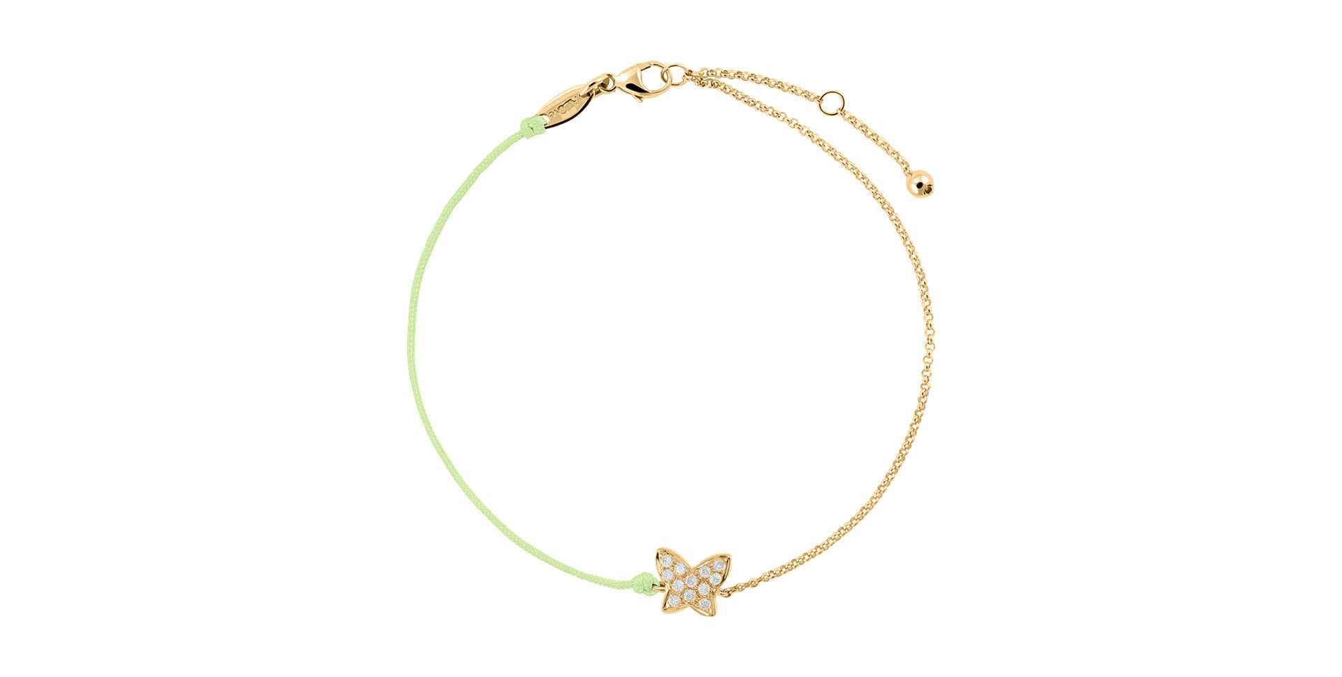 Diamantový náramok so šnúrkou Diamond Butterfly