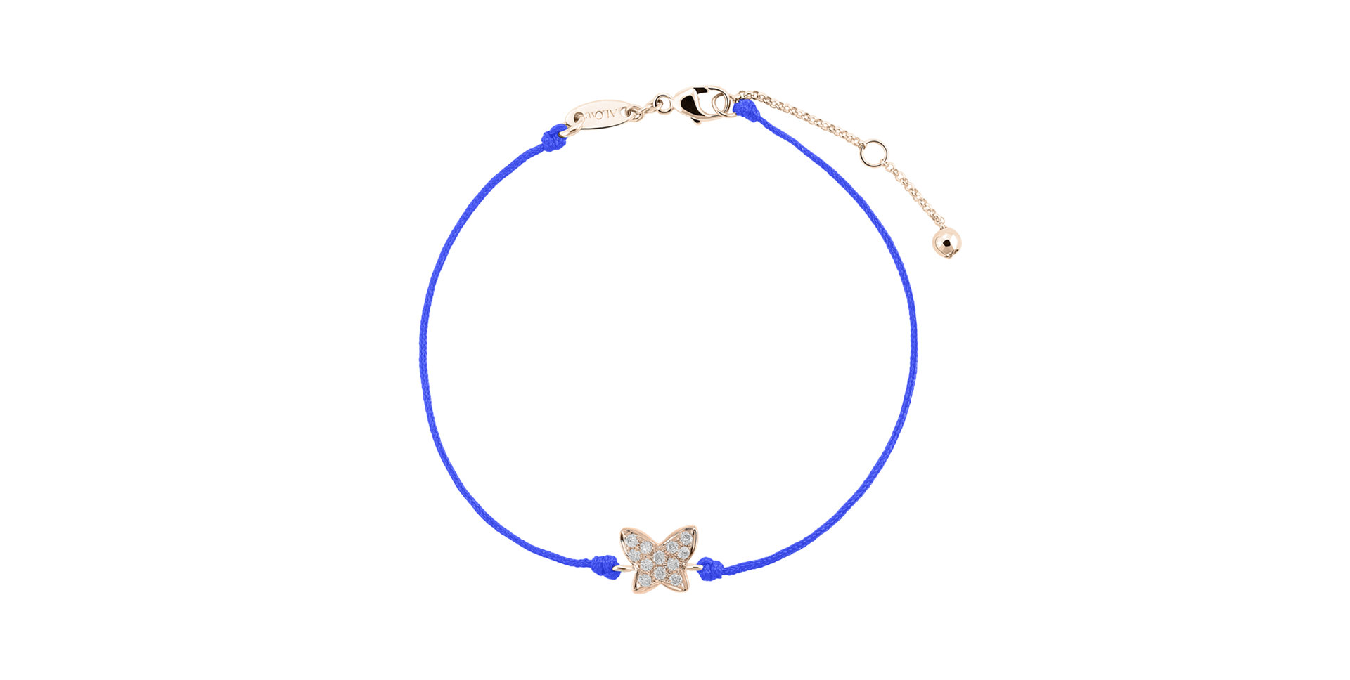 Diamantový náramok so šnúrkou Lovely Butterfly