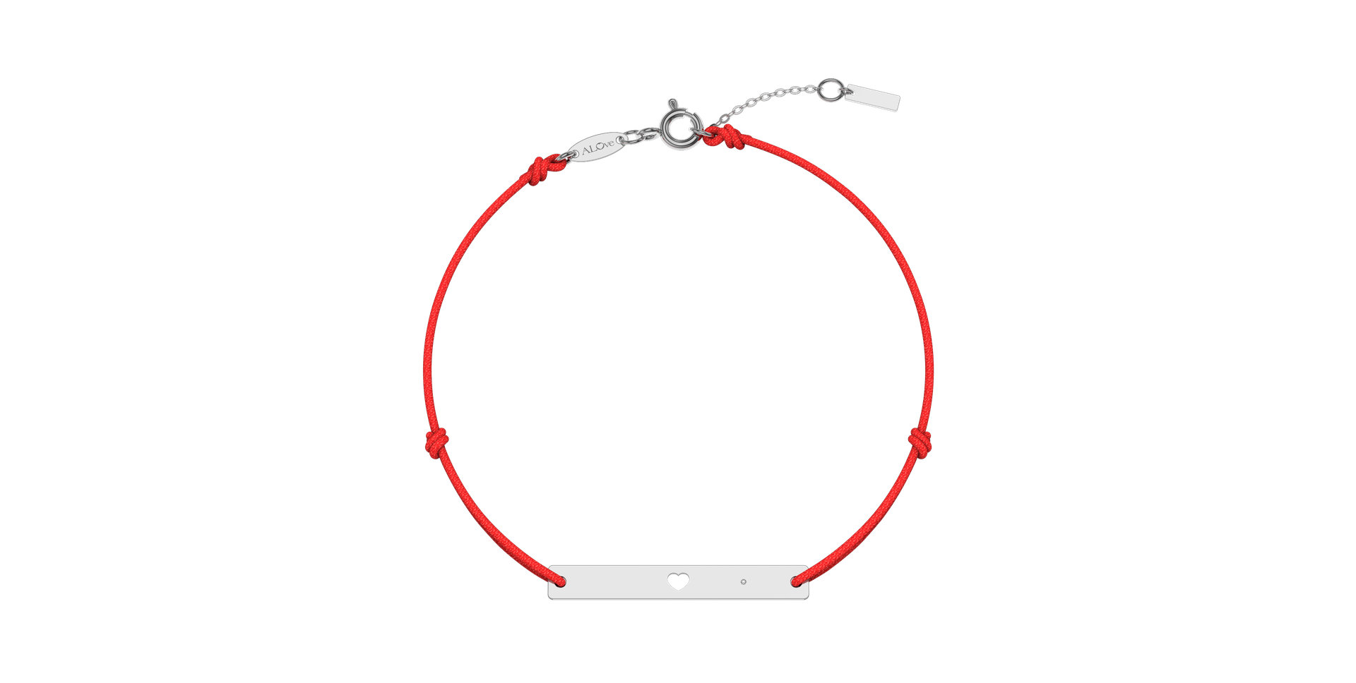 Diamantový náramok so šnúrkou Love U