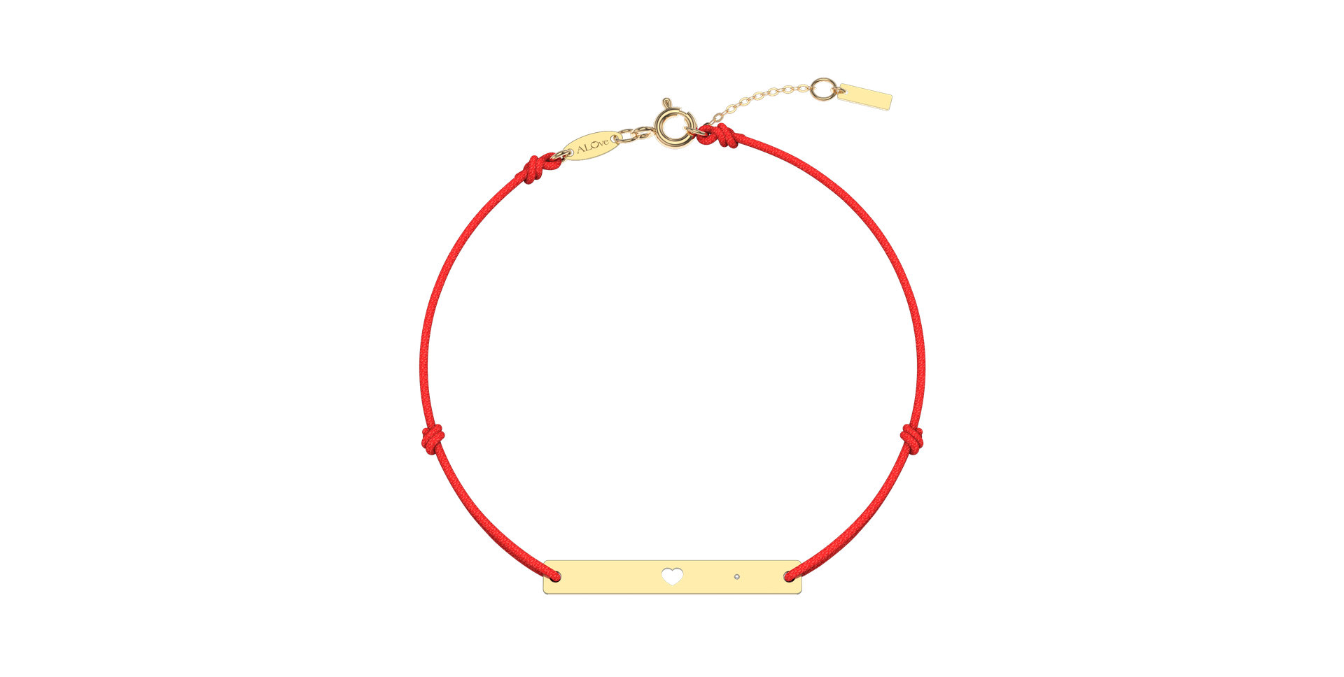 Diamantový náramok so šnúrkou Love U