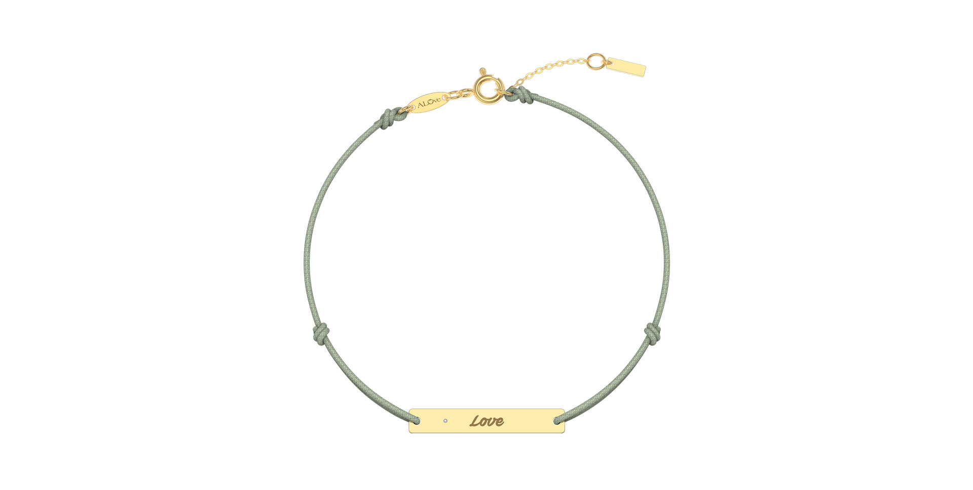 Diamantový náramok so šnúrkou Stamp Diamond