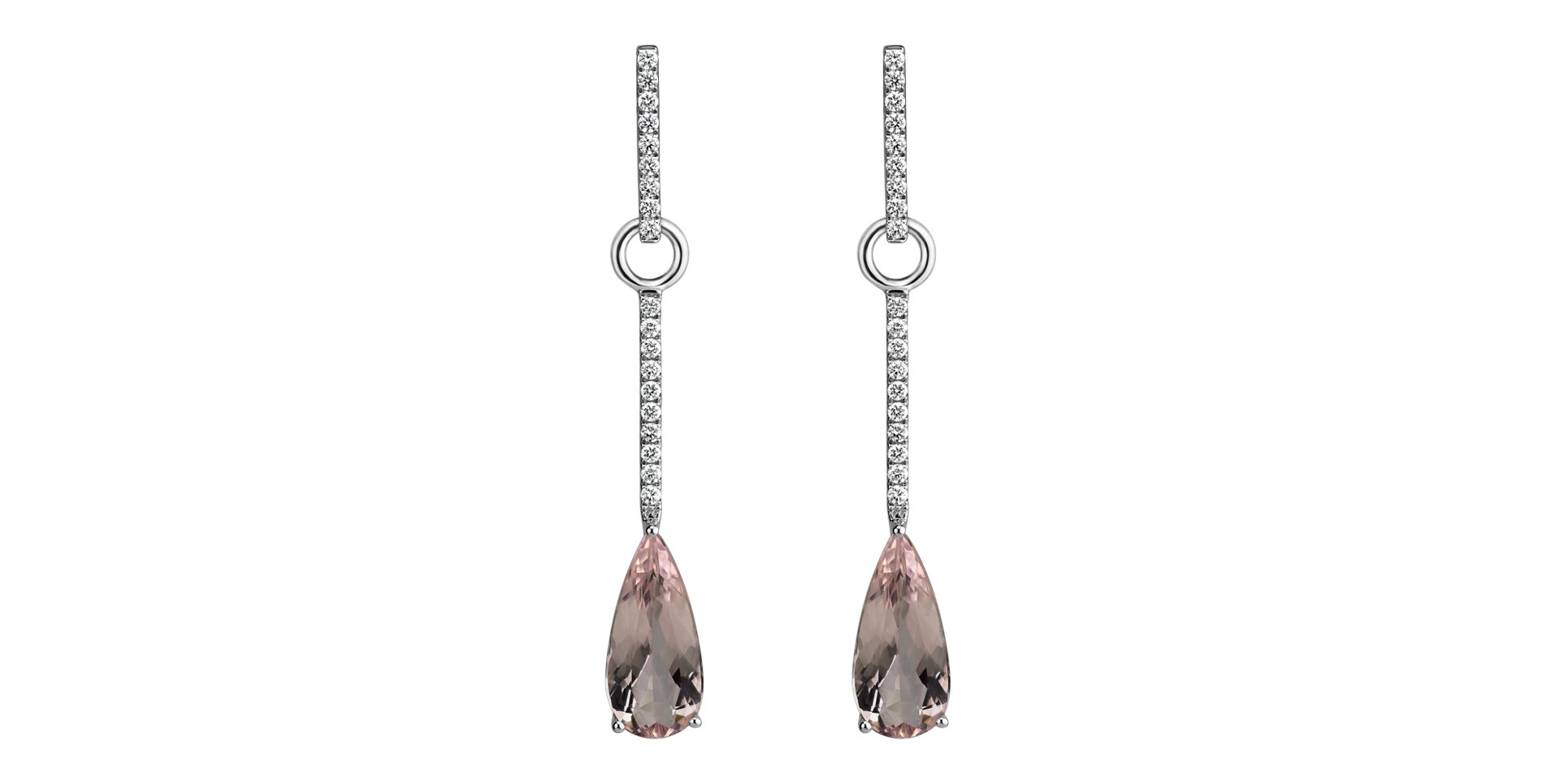 Náušnice s morganitom a diamantmi Charming Galaxy