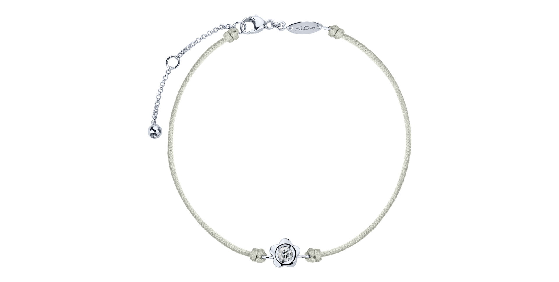 Diamantový náramok so šnúrkou Diamond Blossom