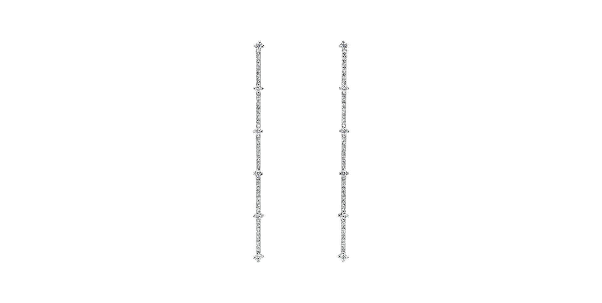 Náušnice s diamantmi Delicate Waterfall