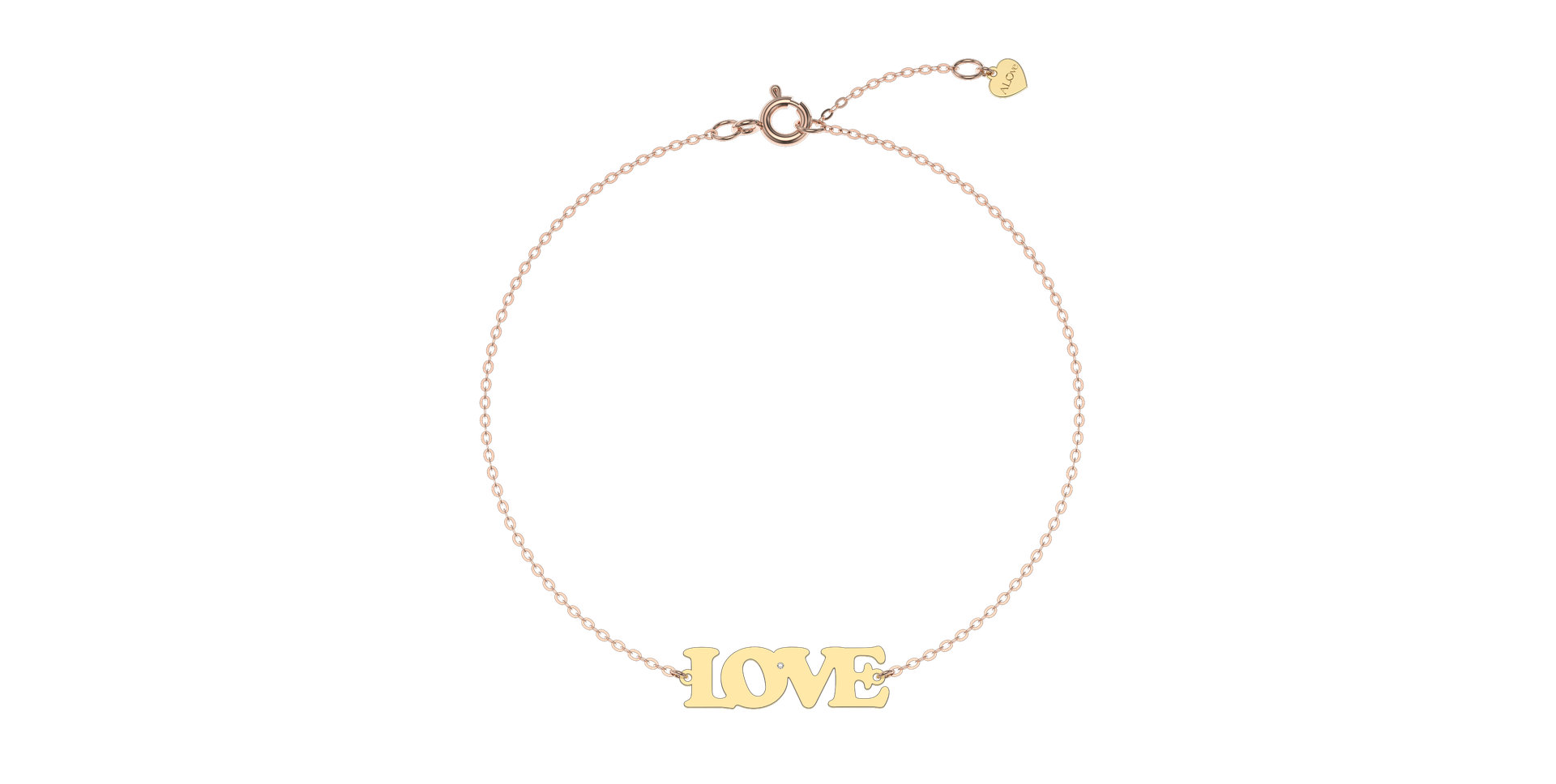 Náramok s diamantom Love