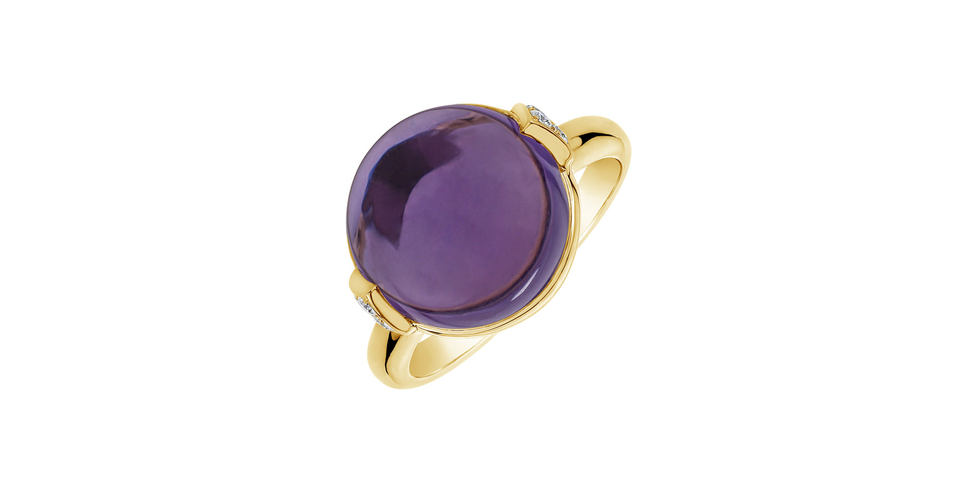 Prsteň s ametystom a diamantmi Fairy Blossom