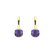 Náušnice s ametystom brazil Bonbon5