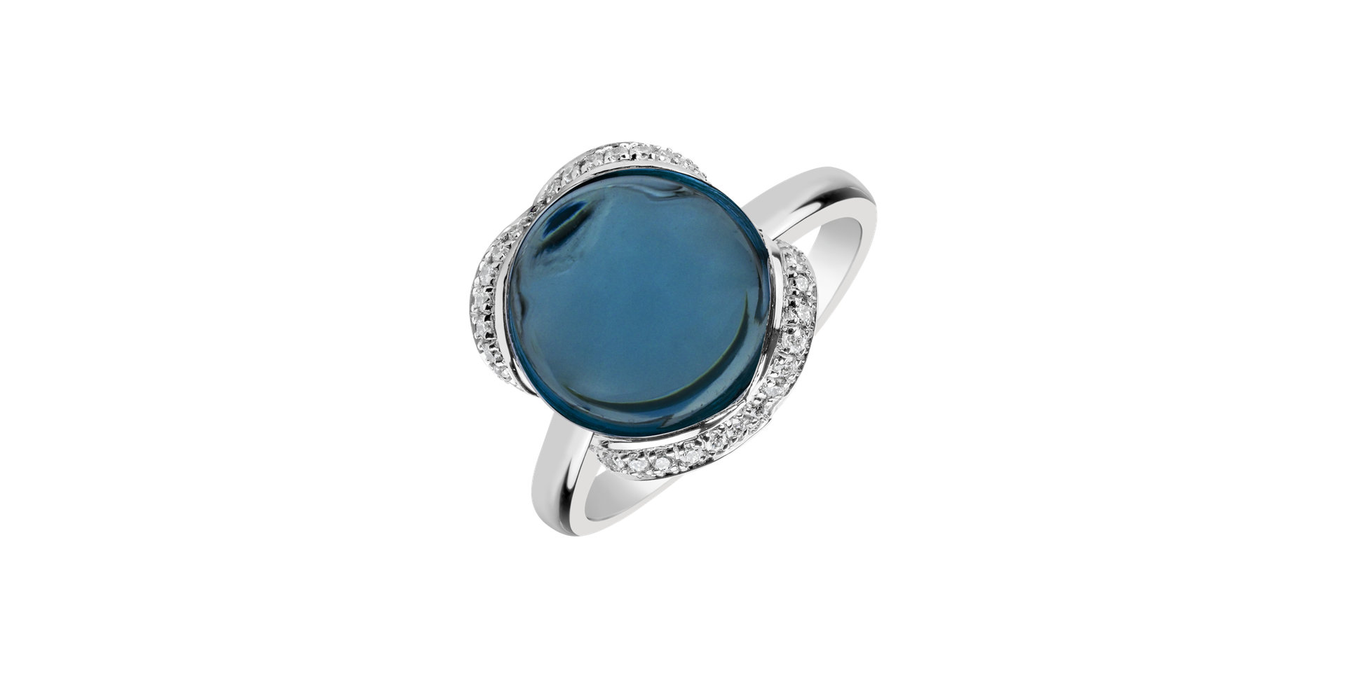 Prsteň s topásom a diamantmi Rainbow Princess