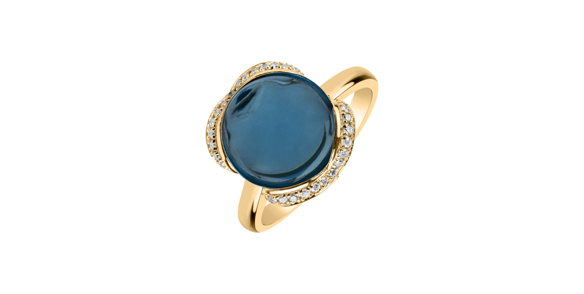 Prsteň s topásom a diamantmi Rainbow Princess