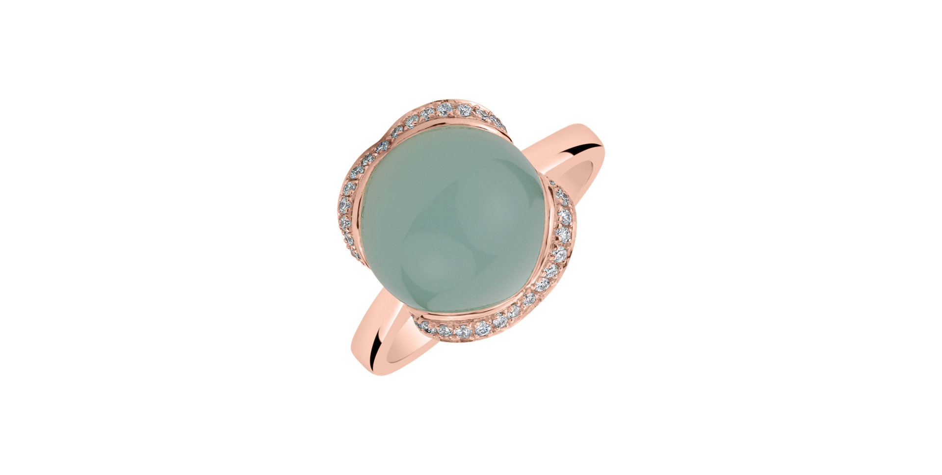 Prsteň s chalcedonom a diamantmi Rainbow Princess
