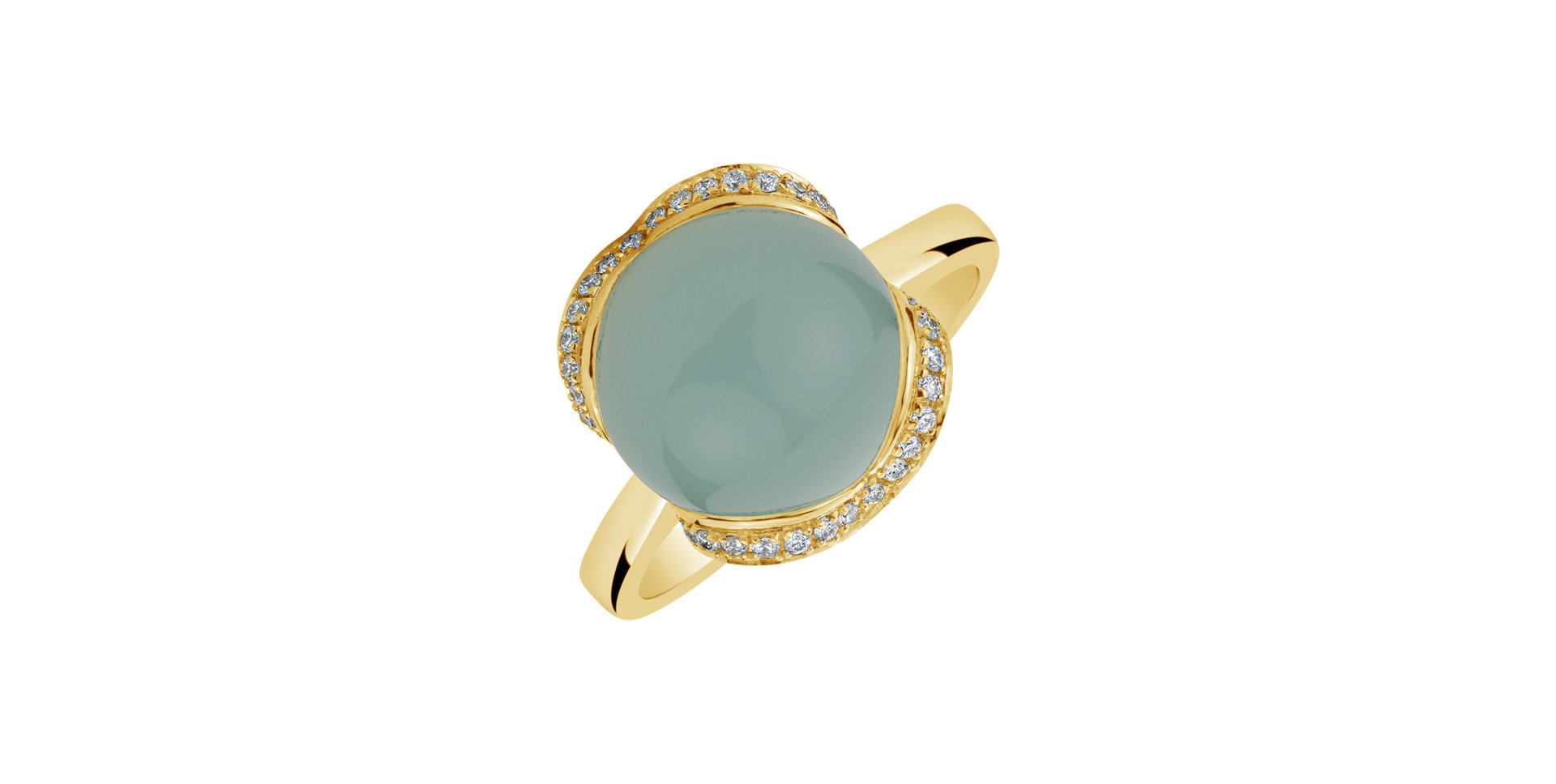 Prsteň s chalcedonom a diamantmi Rainbow Princess