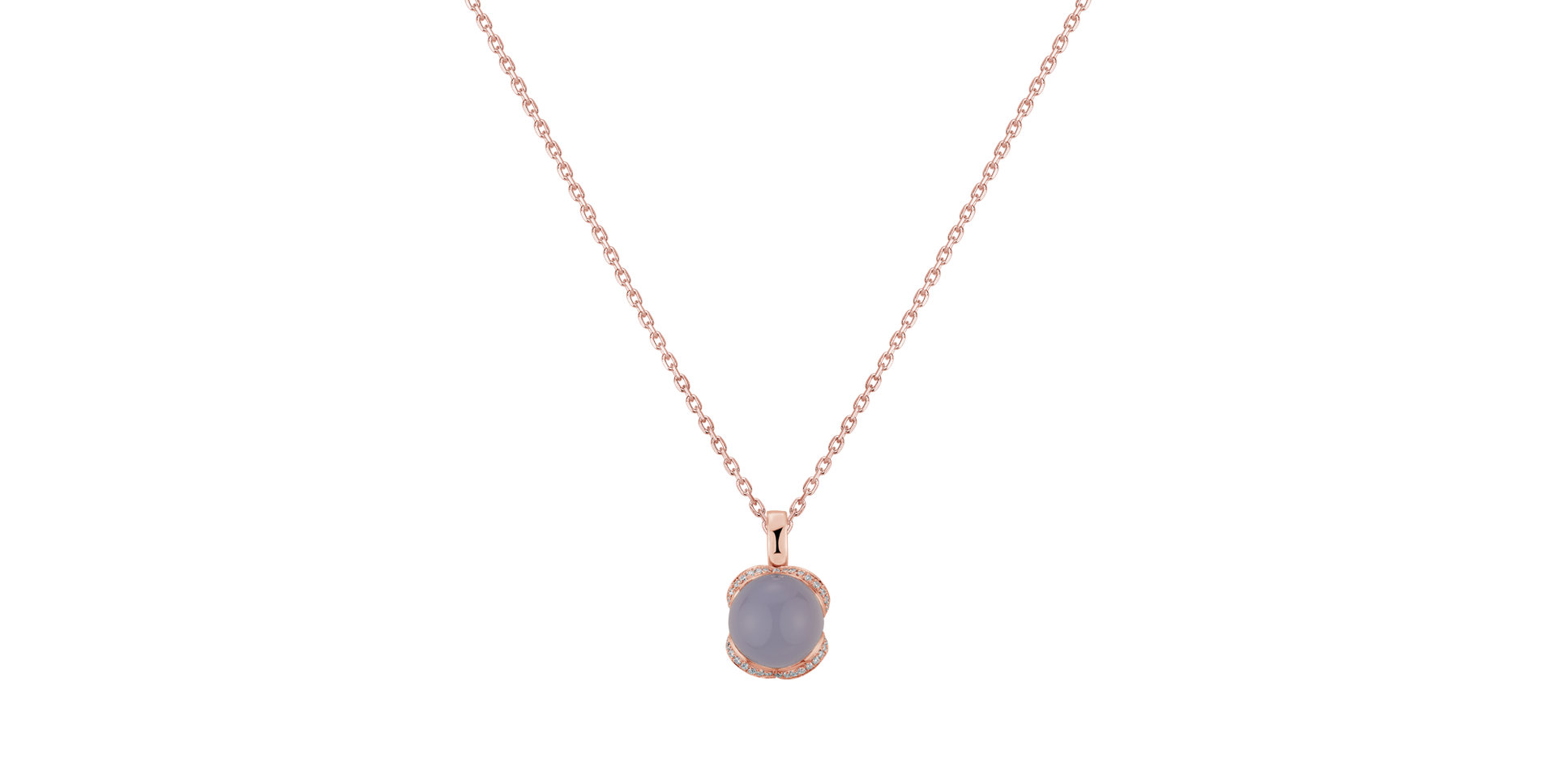 Přívěsok s chalcedonom a diamantmi Royal Drop