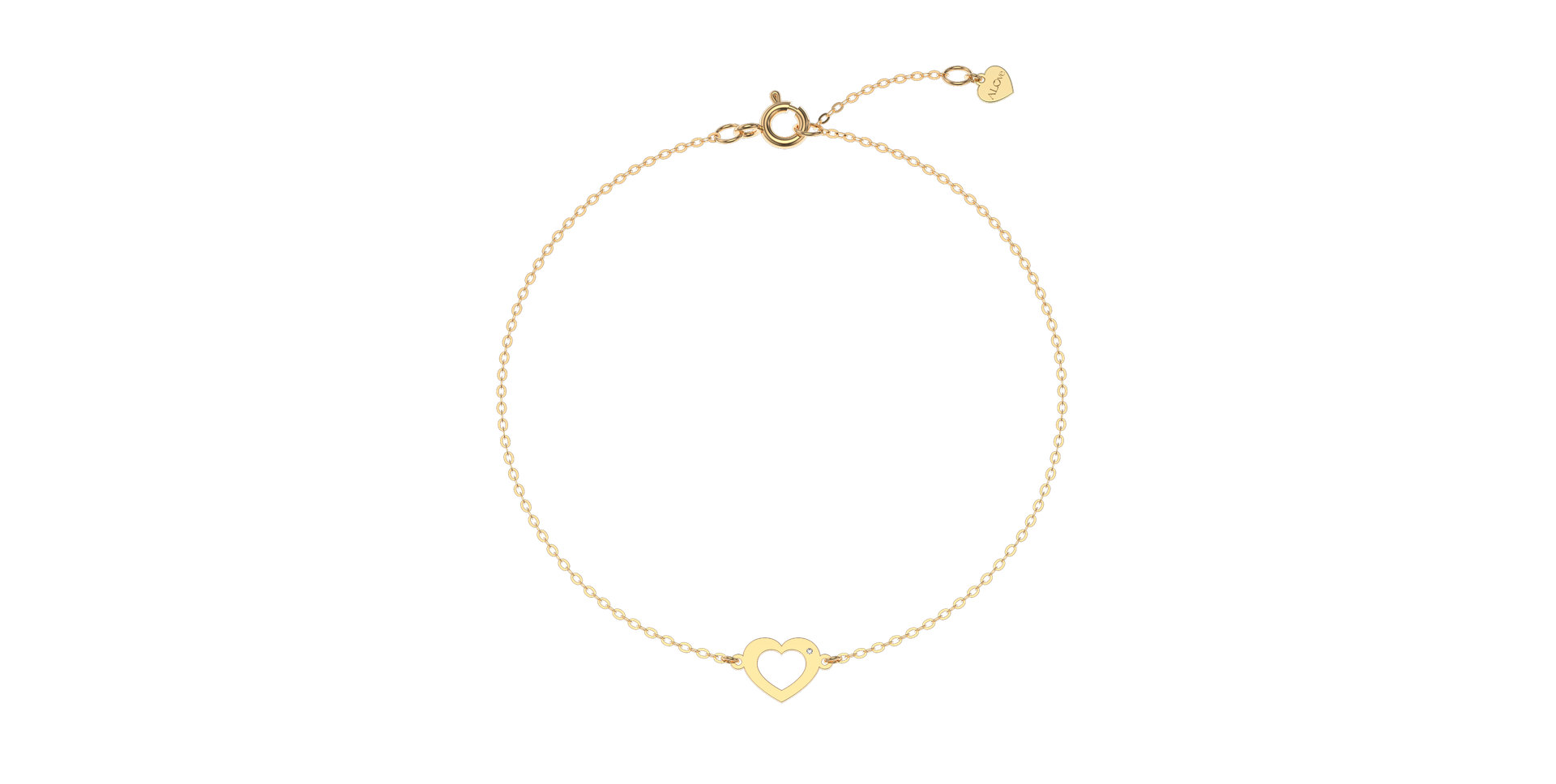 Náramok s diamantom Hearts